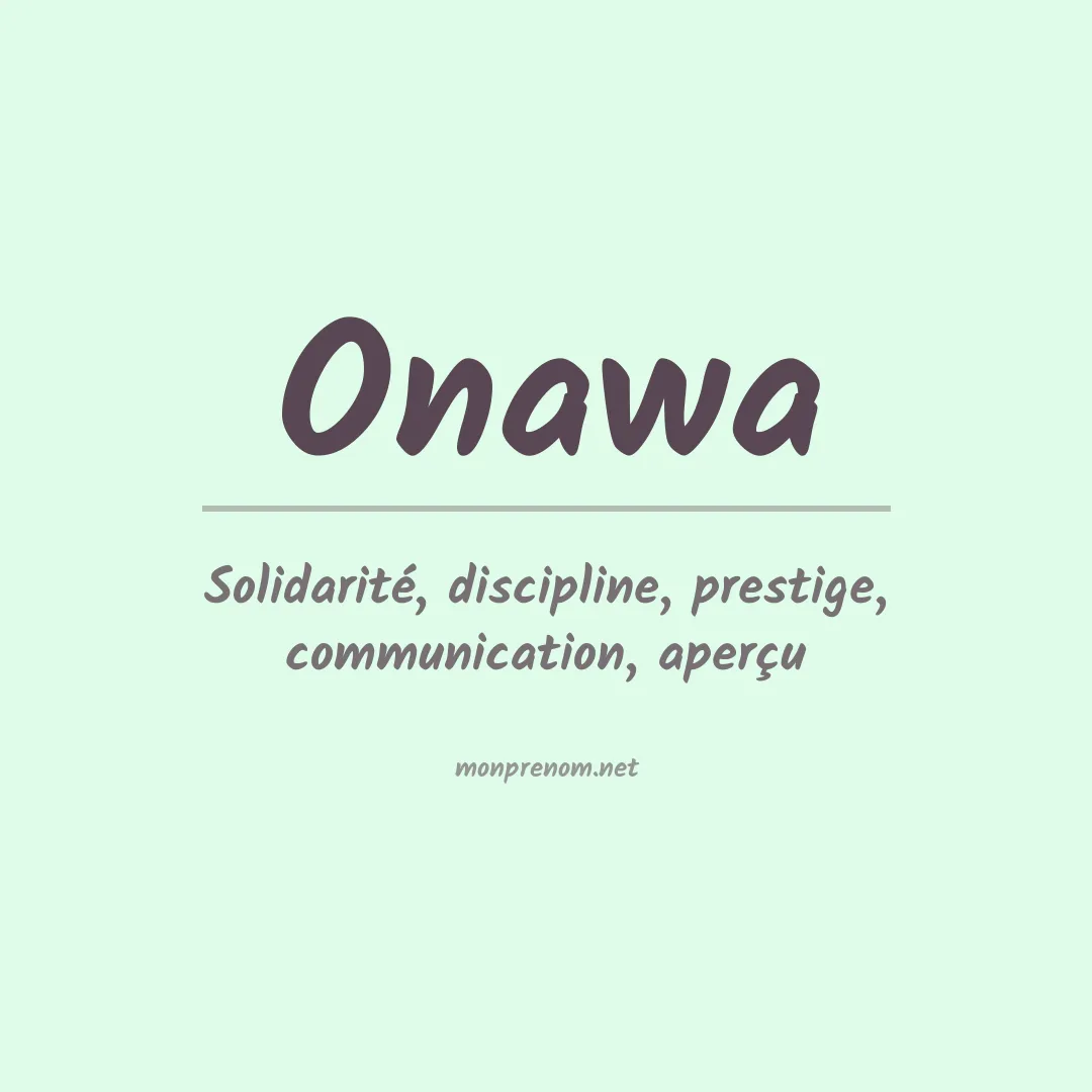 Signification du Prénom Onawa Signification du Prénom Onawa