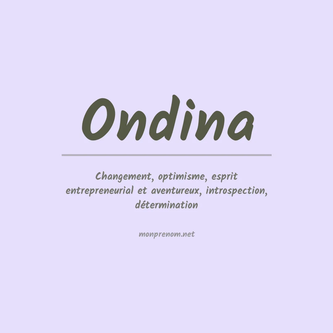 Signification du Prénom Ondina