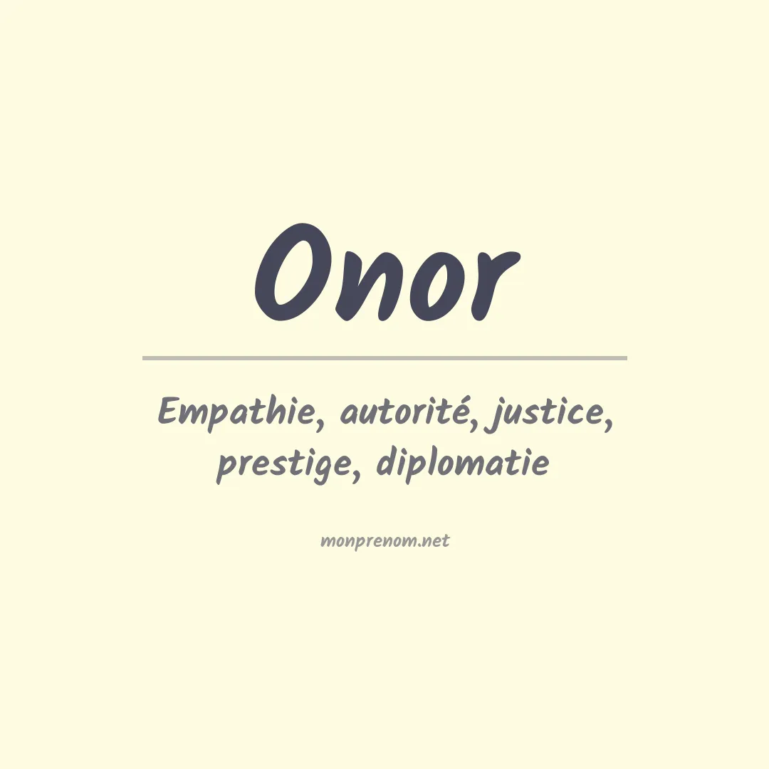 Signification du Prénom Onor