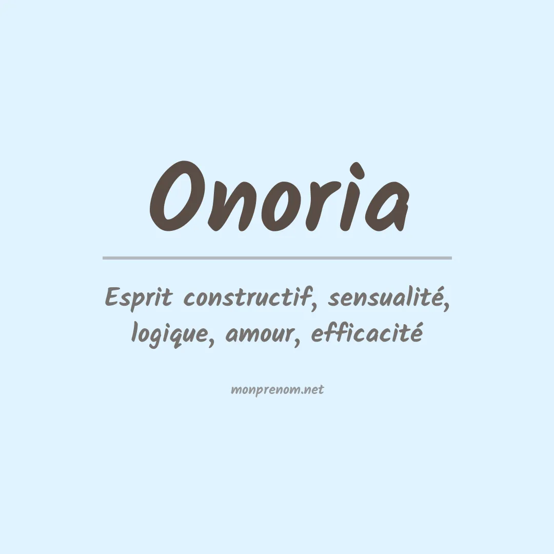 Signification du Prénom Onoria