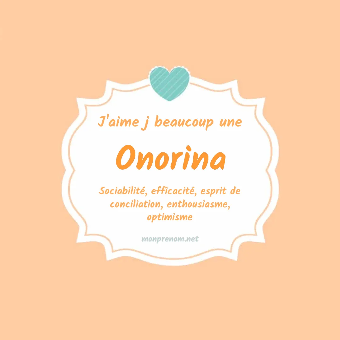 j'aime beaucoup Onorina