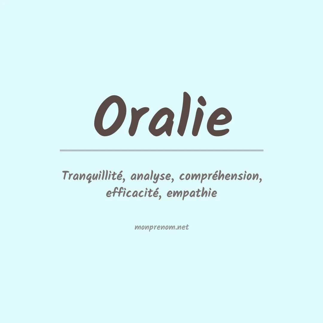Signification du Prénom Oralie Signification du Prénom Oralie