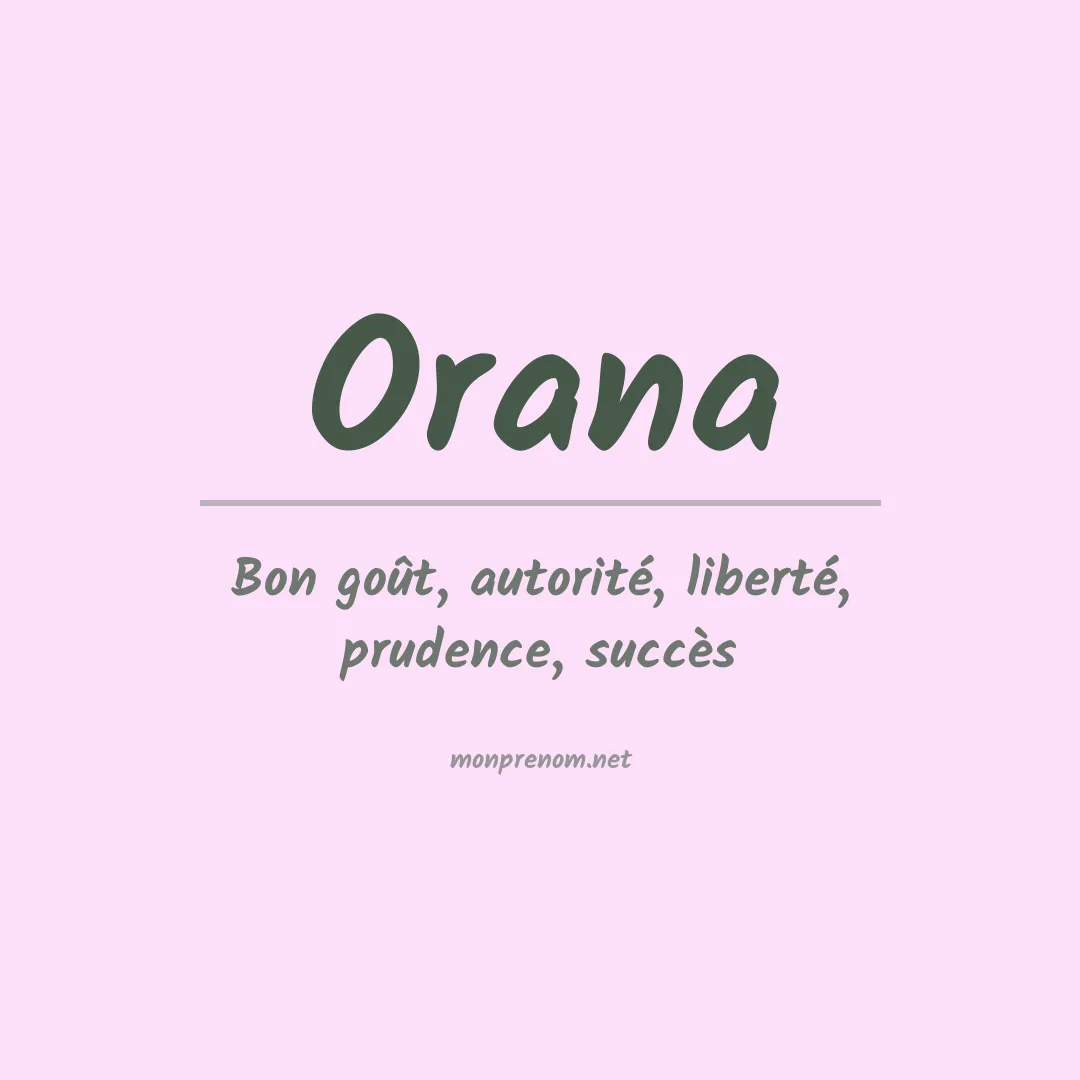Signification du Prénom Orana Signification du Prénom Orana