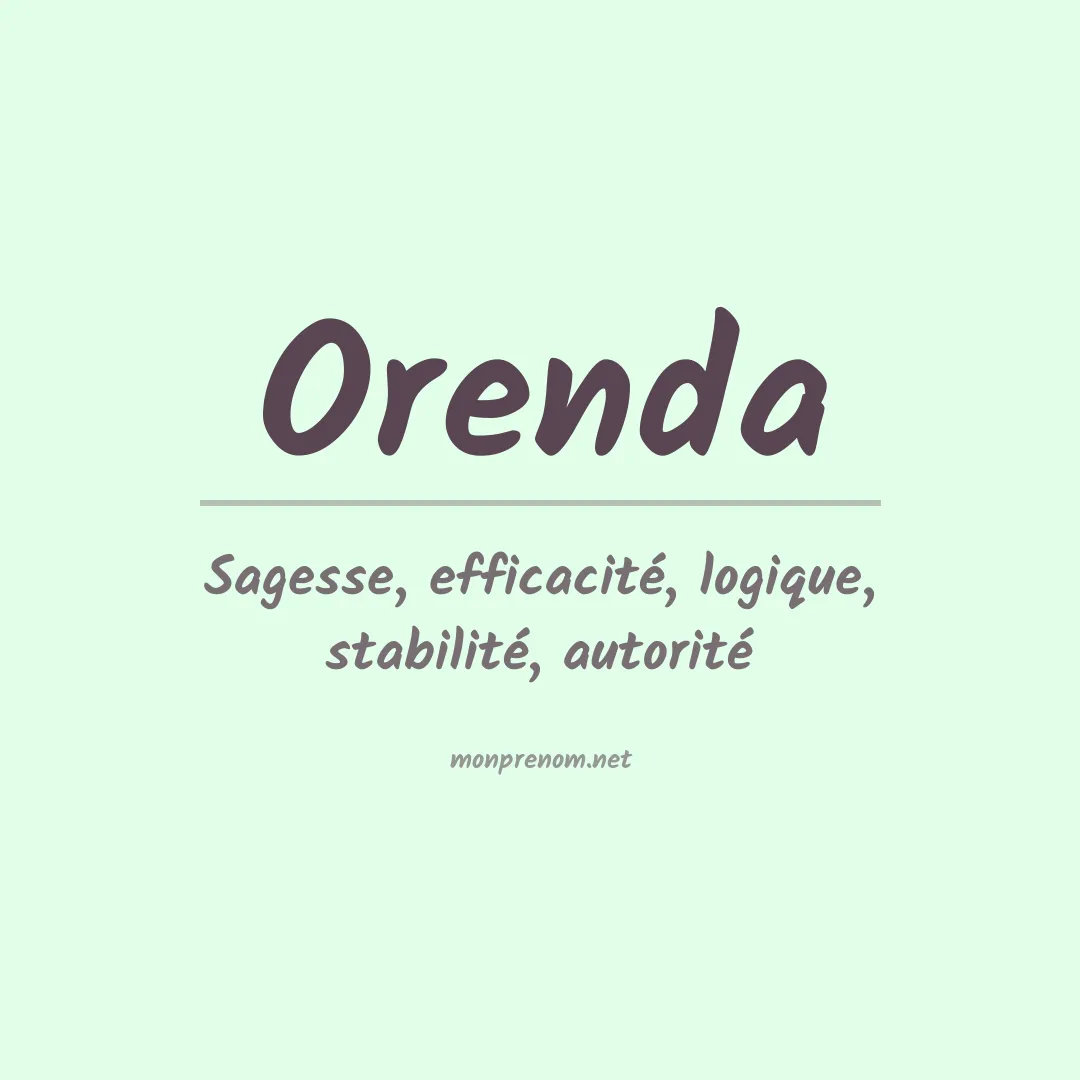 Signification du Prénom Orenda
