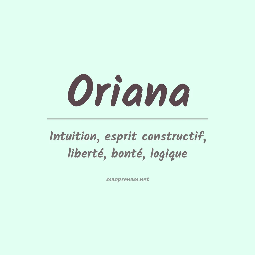 Signification du Prénom Oriana