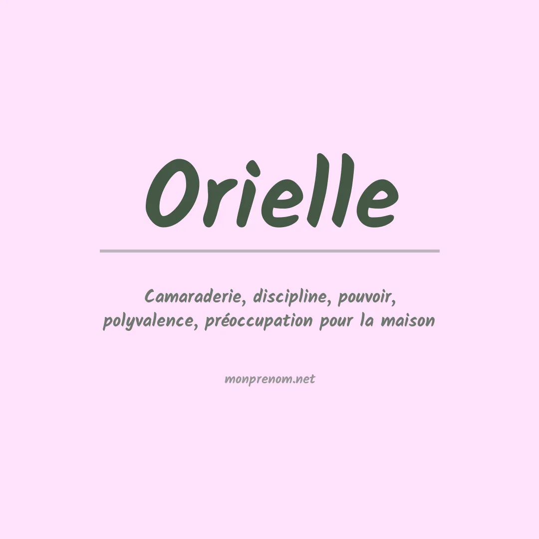 Signification du Prénom Orielle