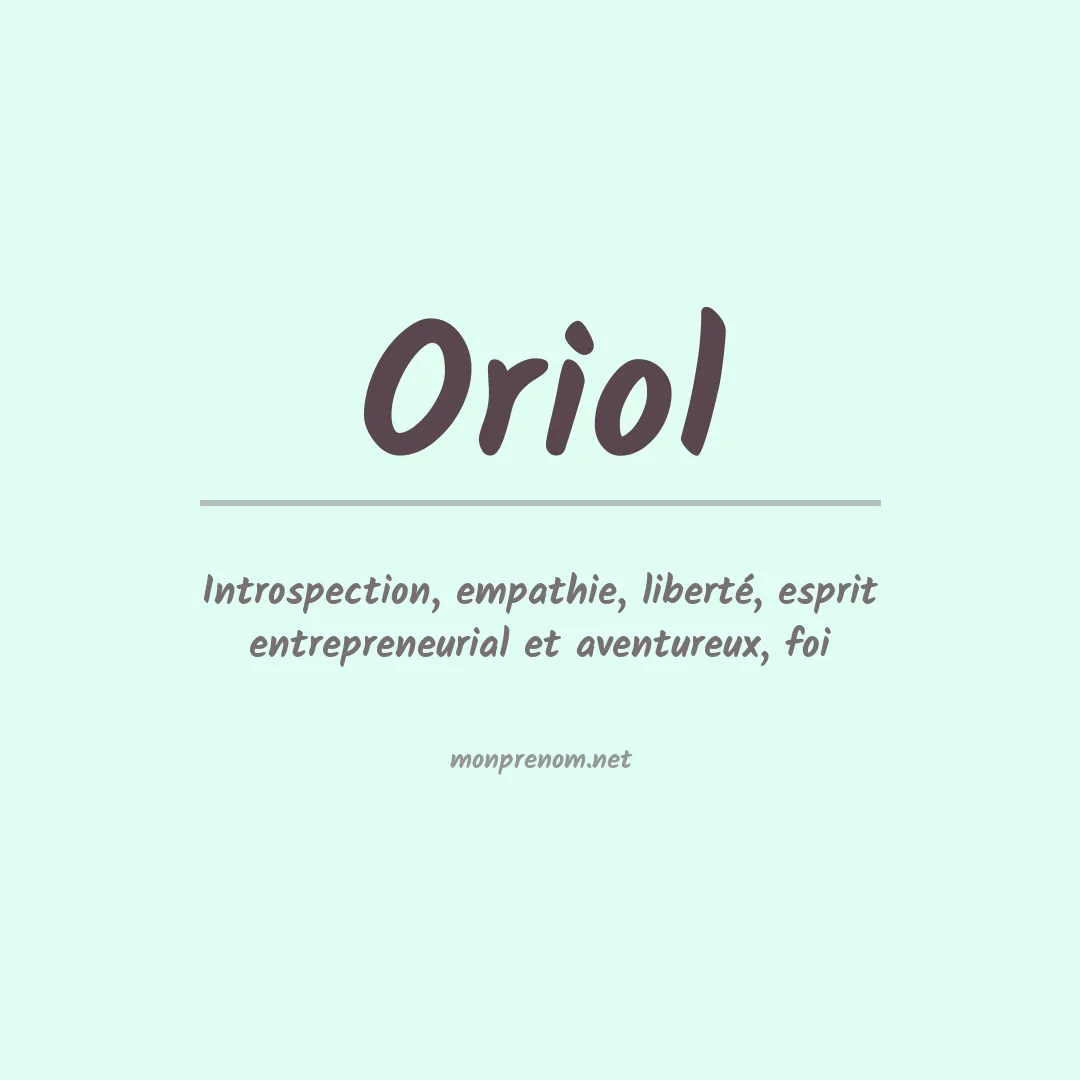 Signification du Prénom Oriol