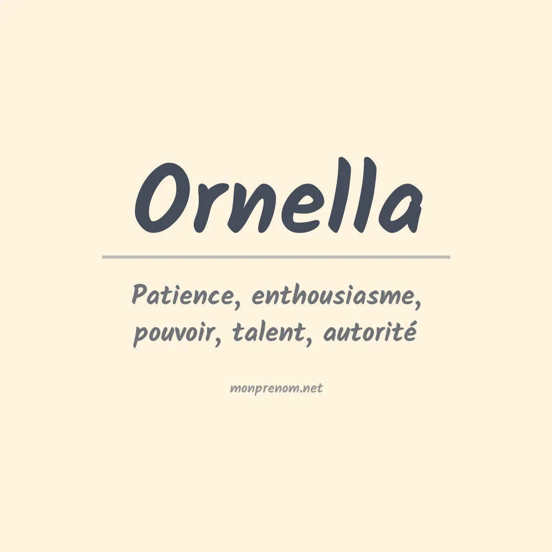 Signification du Prénom Ornella