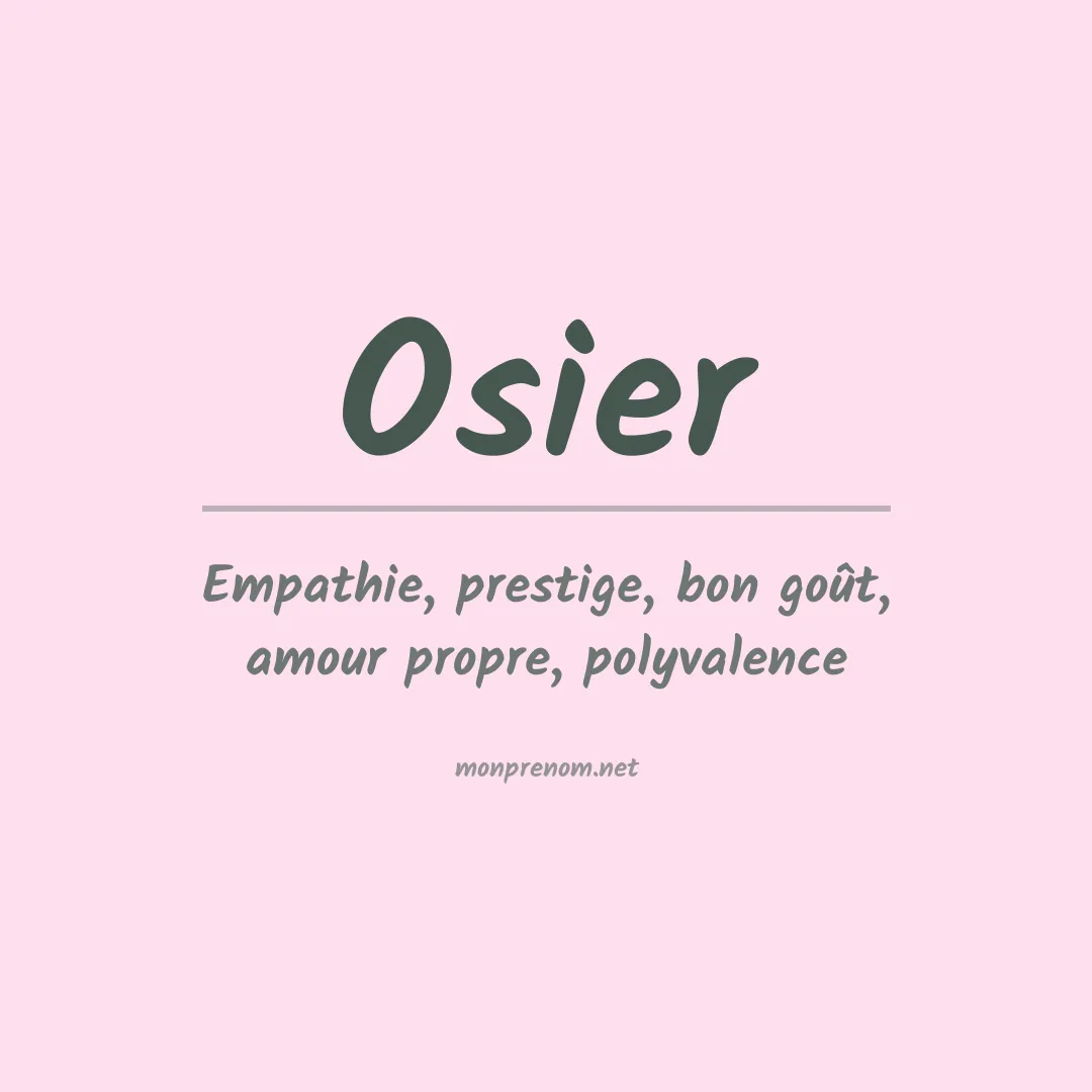 Signification du Prénom Osier