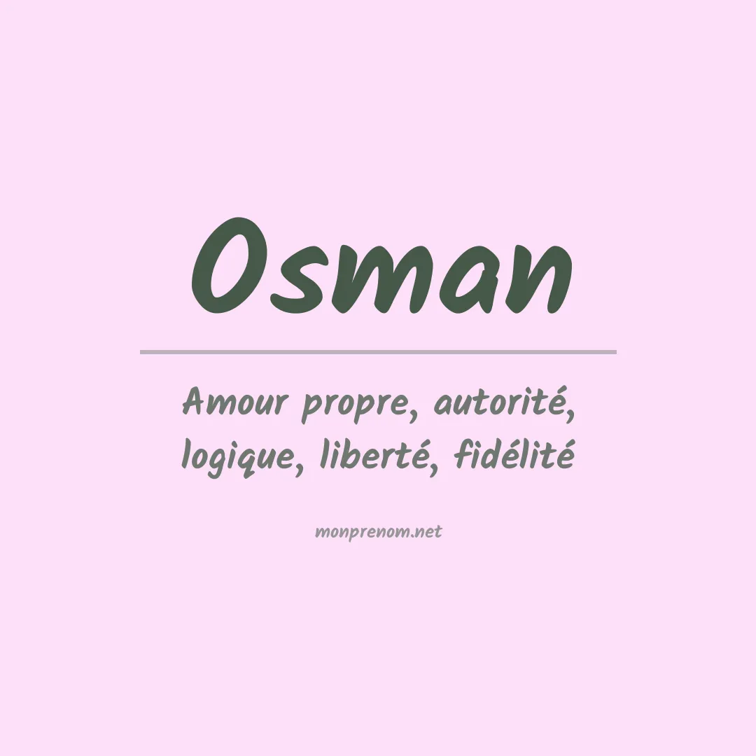 Signification du Prénom Osman