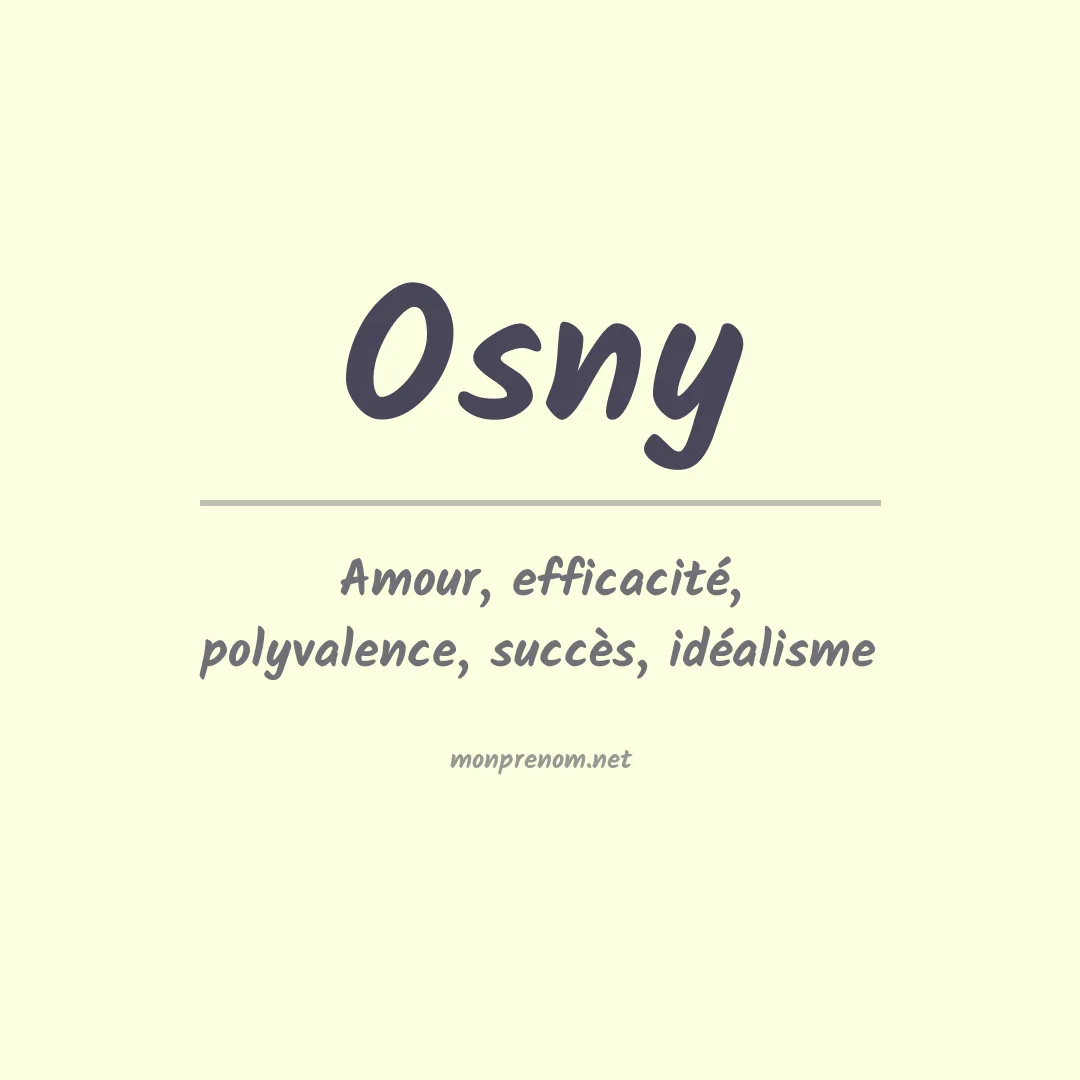 Signification du Prénom Osny