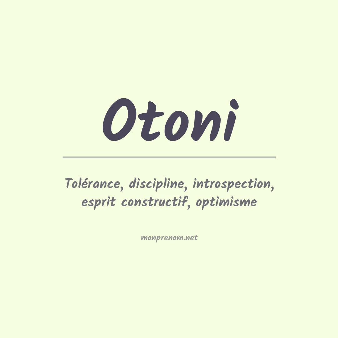 Signification du Prénom Otoni