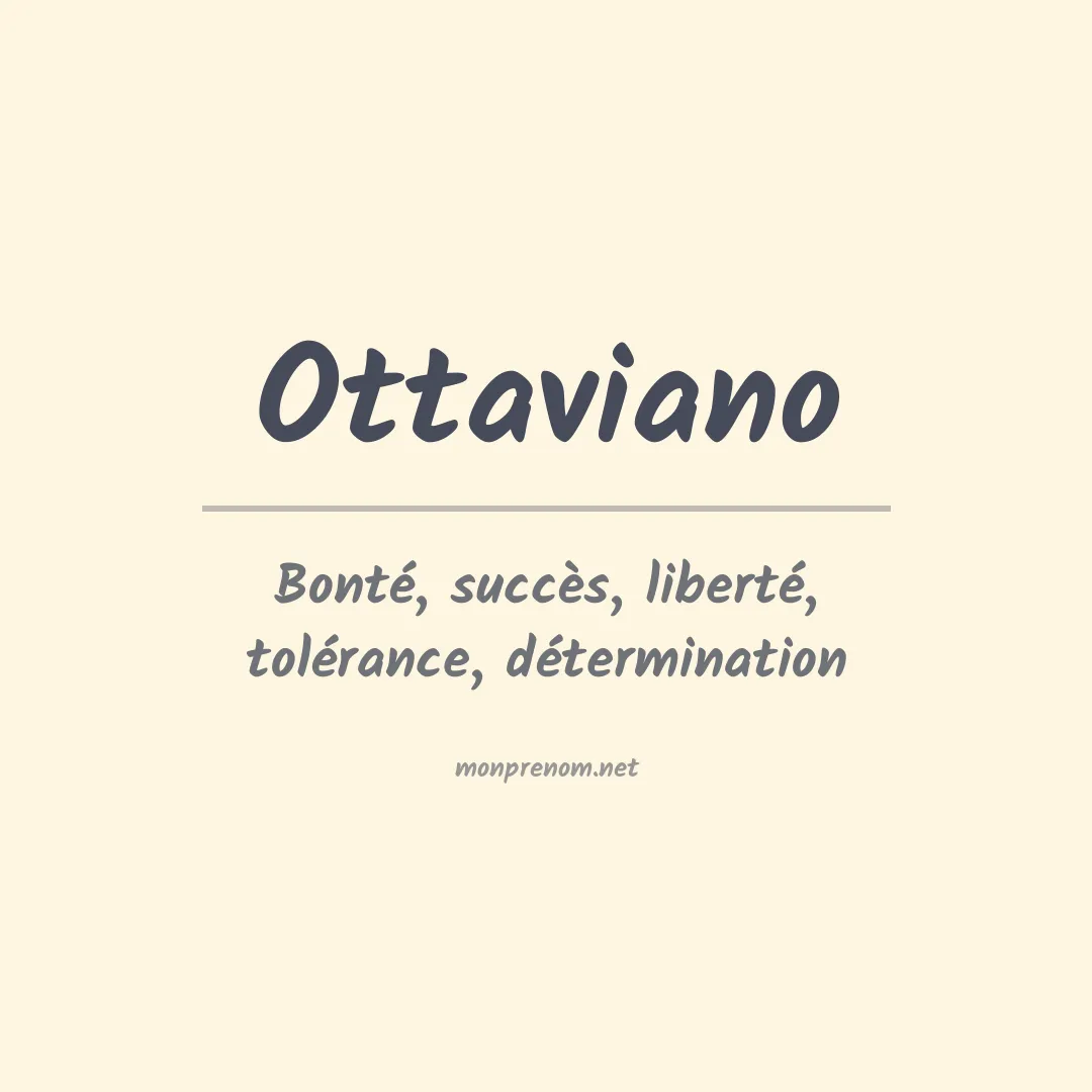 Signification du Prénom Ottaviano