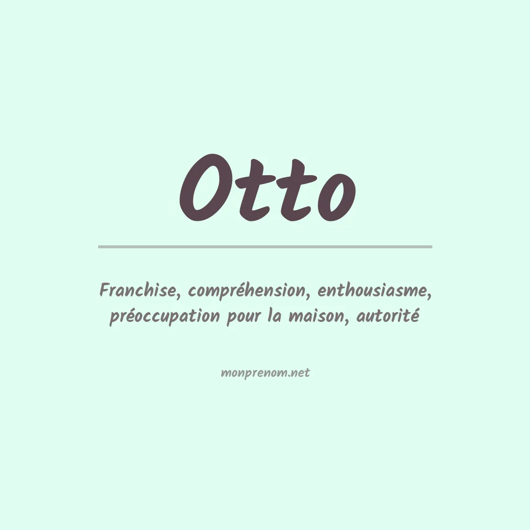 Signification du Prénom Otto