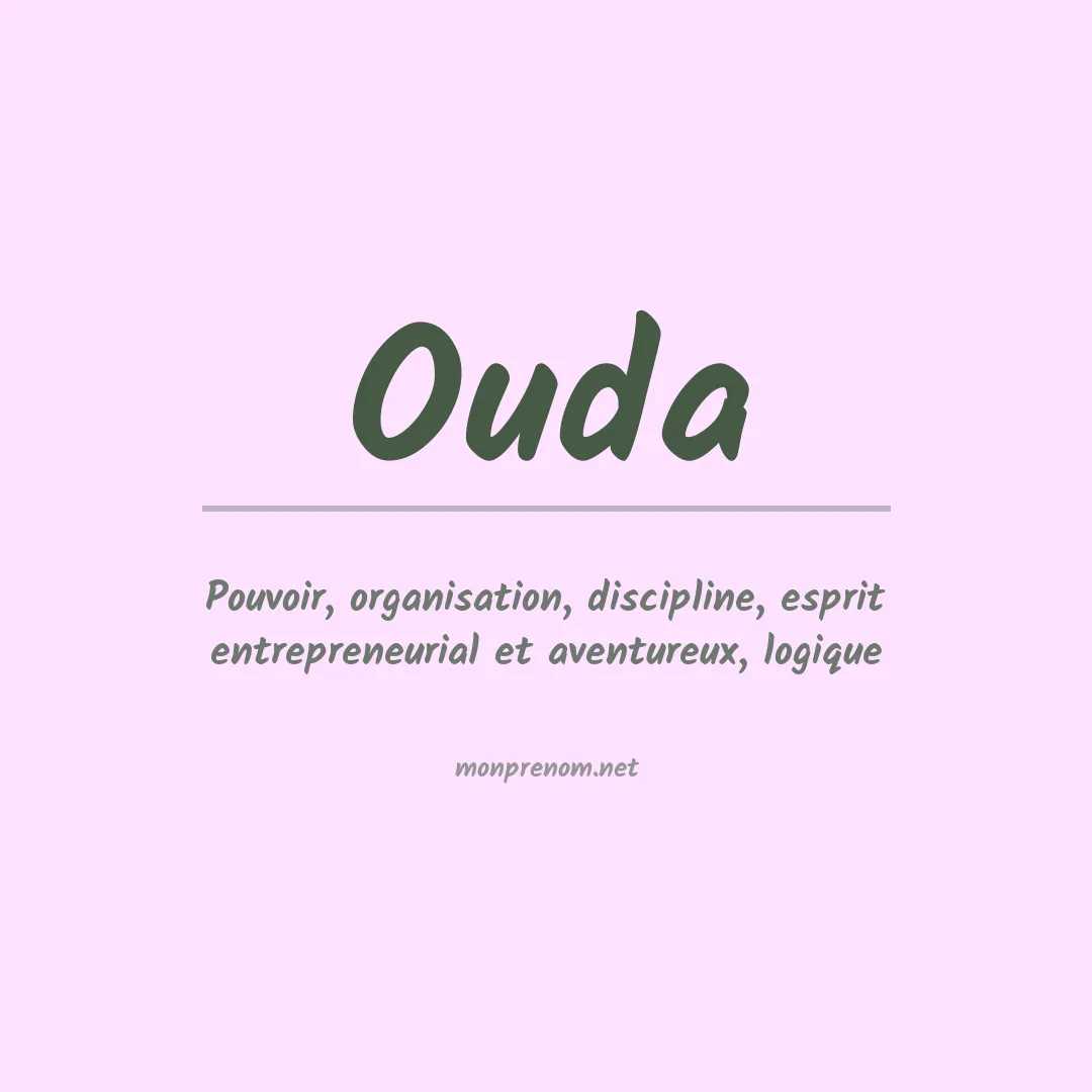 Signification du Prénom Ouda Signification du Prénom Ouda