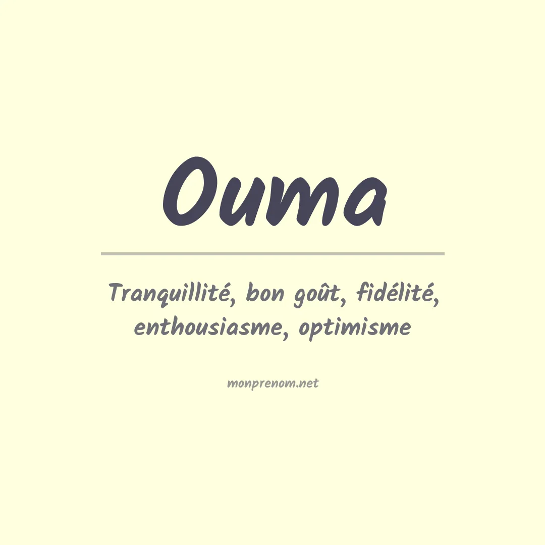 Signification du Prénom Ouma