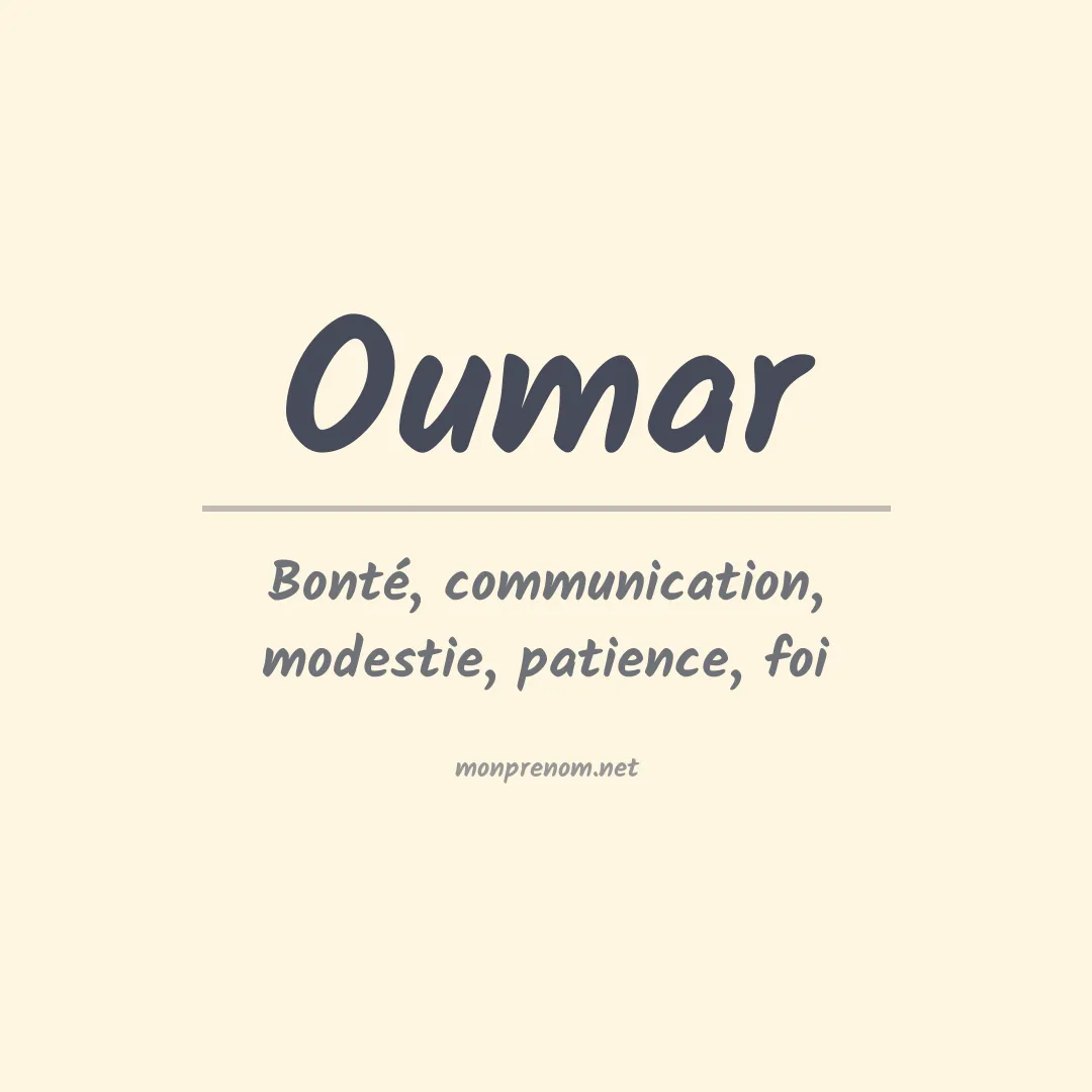 Signification du Prénom Oumar