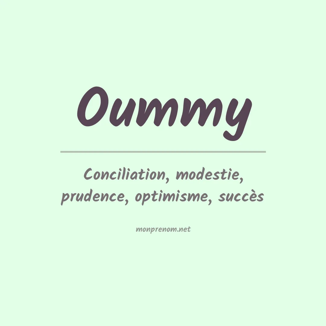 Signification du Prénom Oummy Signification du Prénom Oummy