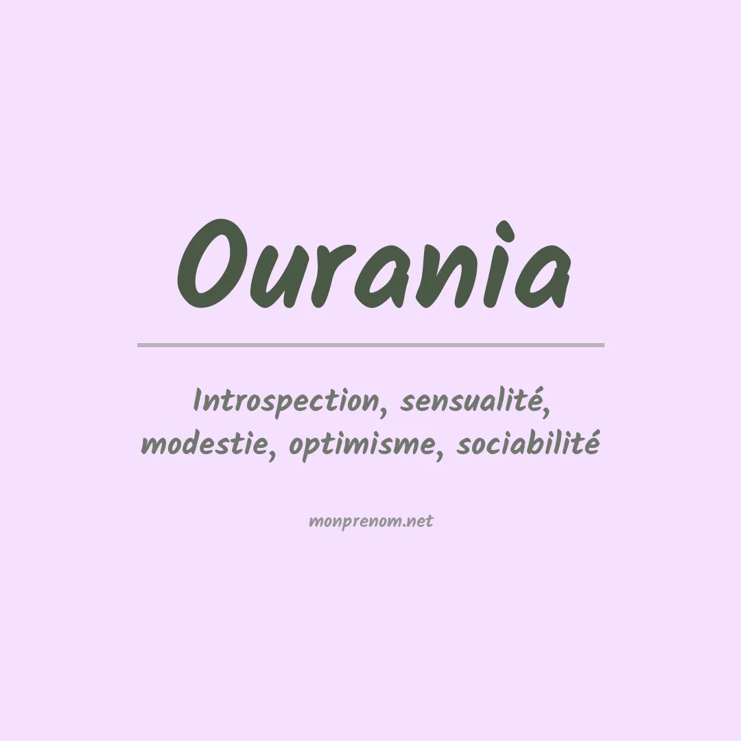 Signification du Prénom Ourania Signification du Prénom Ourania