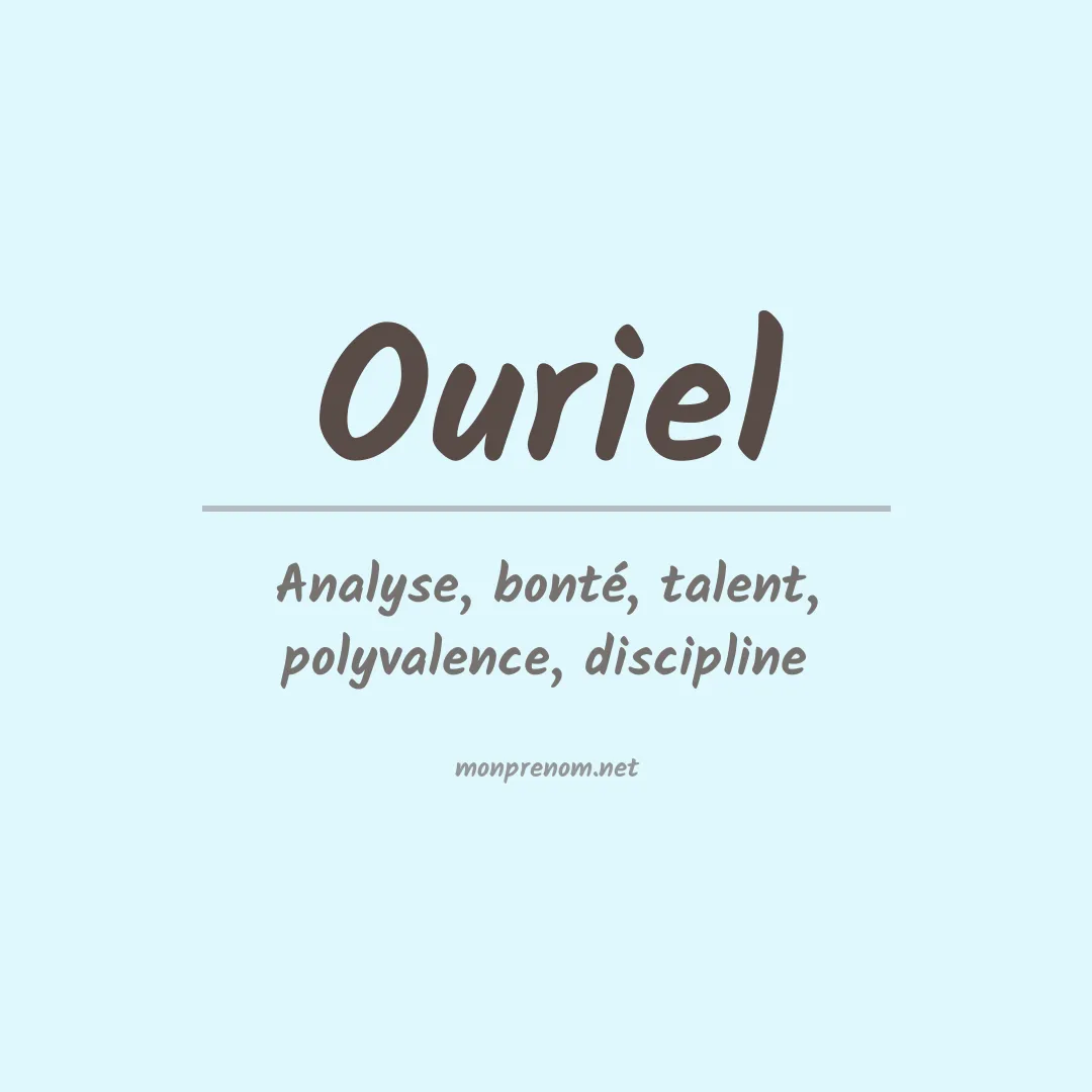 Signification du Prénom Ouriel Signification du Prénom Ouriel