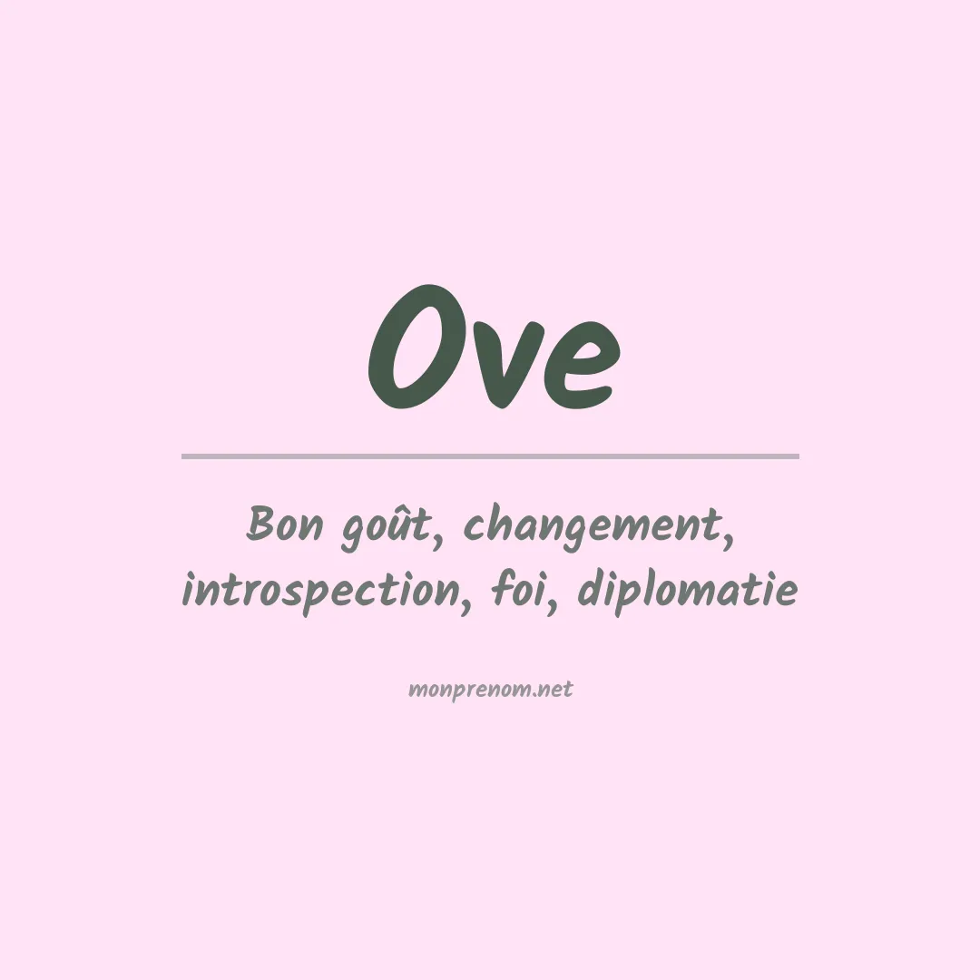 Signification du Prénom Ove