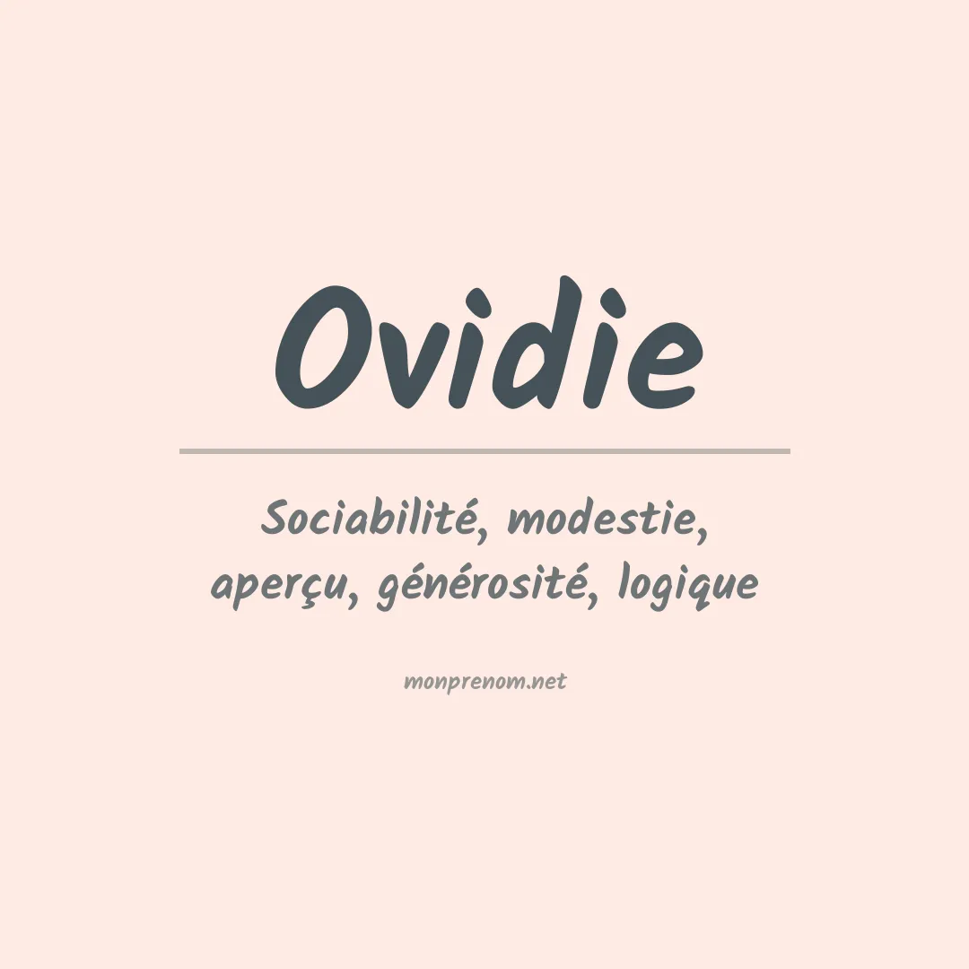 Signification du Prénom Ovidie Signification du Prénom Ovidie