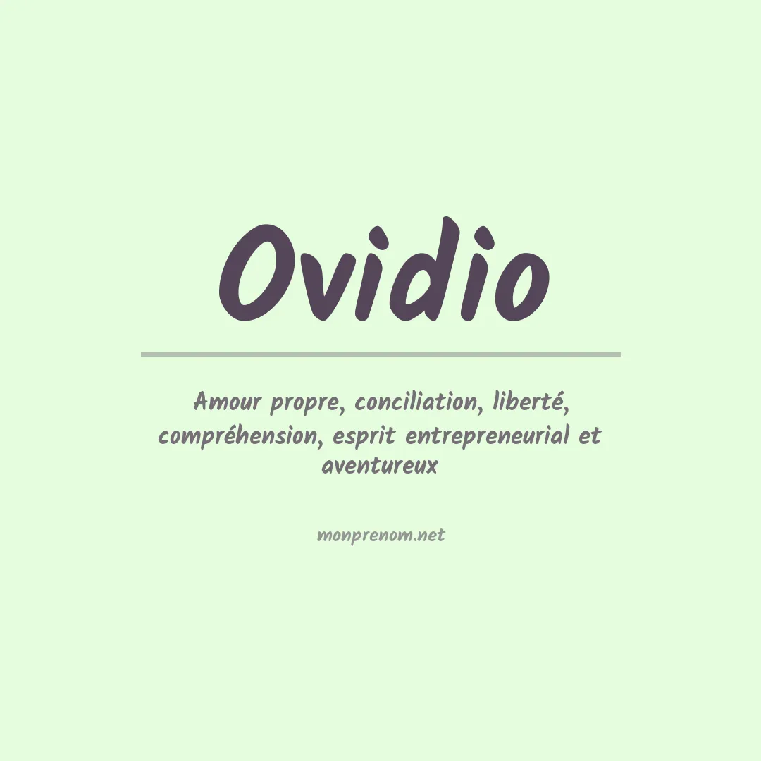 Signification du Prénom Ovidio