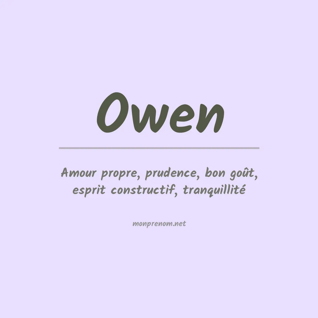 Signification du Prénom Owen