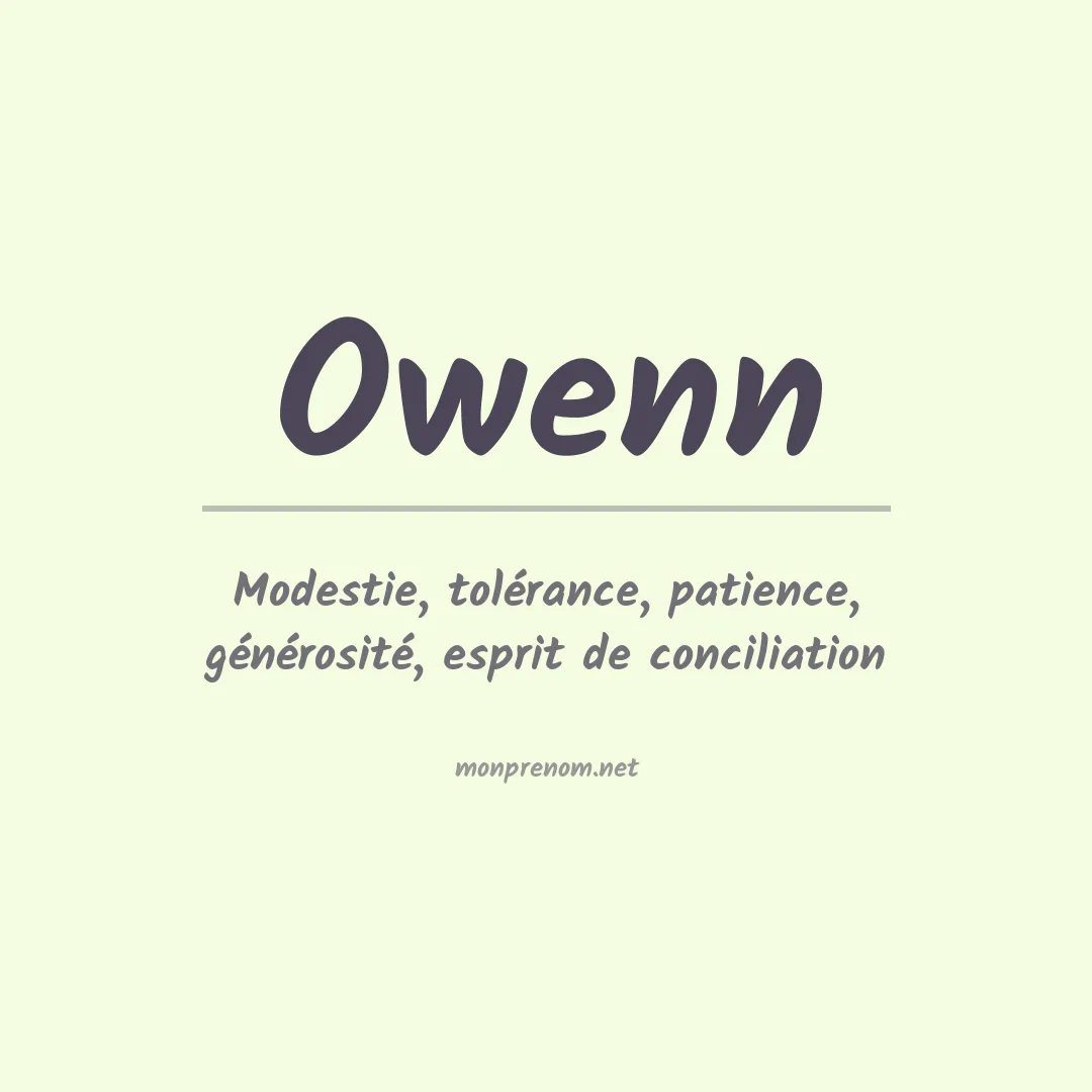 Signification du Prénom Owenn Signification du Prénom Owenn