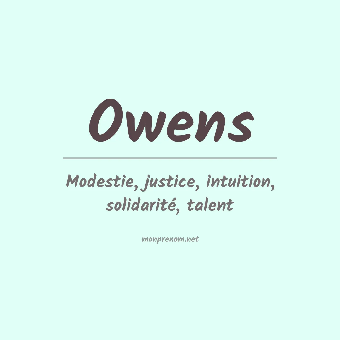 Signification du Prénom Owens