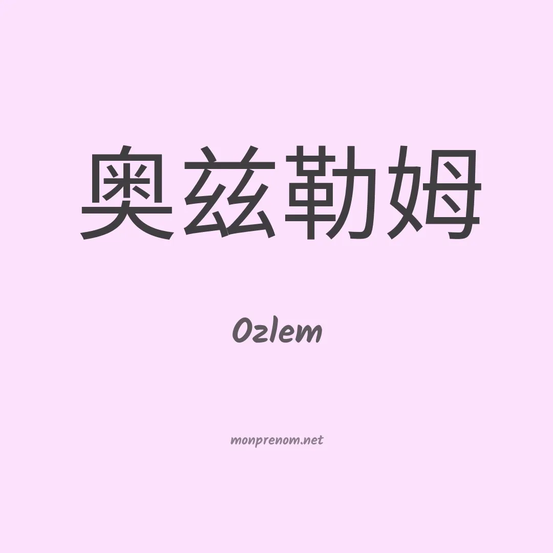 Ozlem en chino