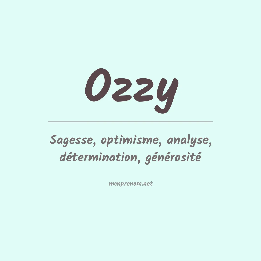 Signification du Prénom Ozzy