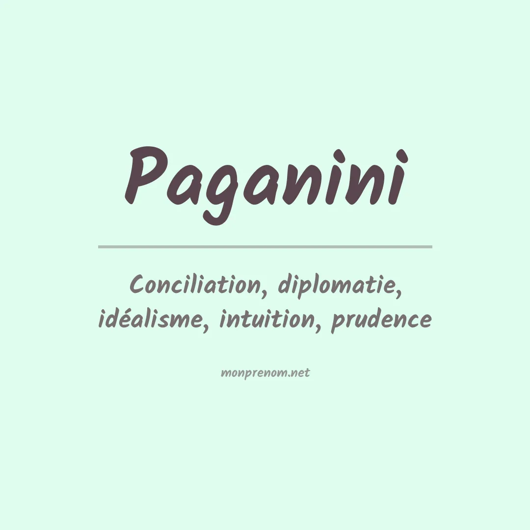 Signification du Prénom Paganini