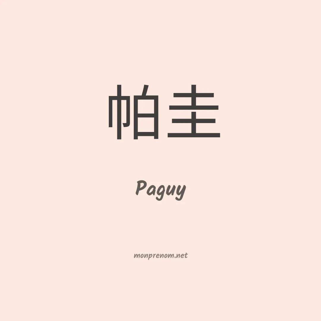 Paguy en chino