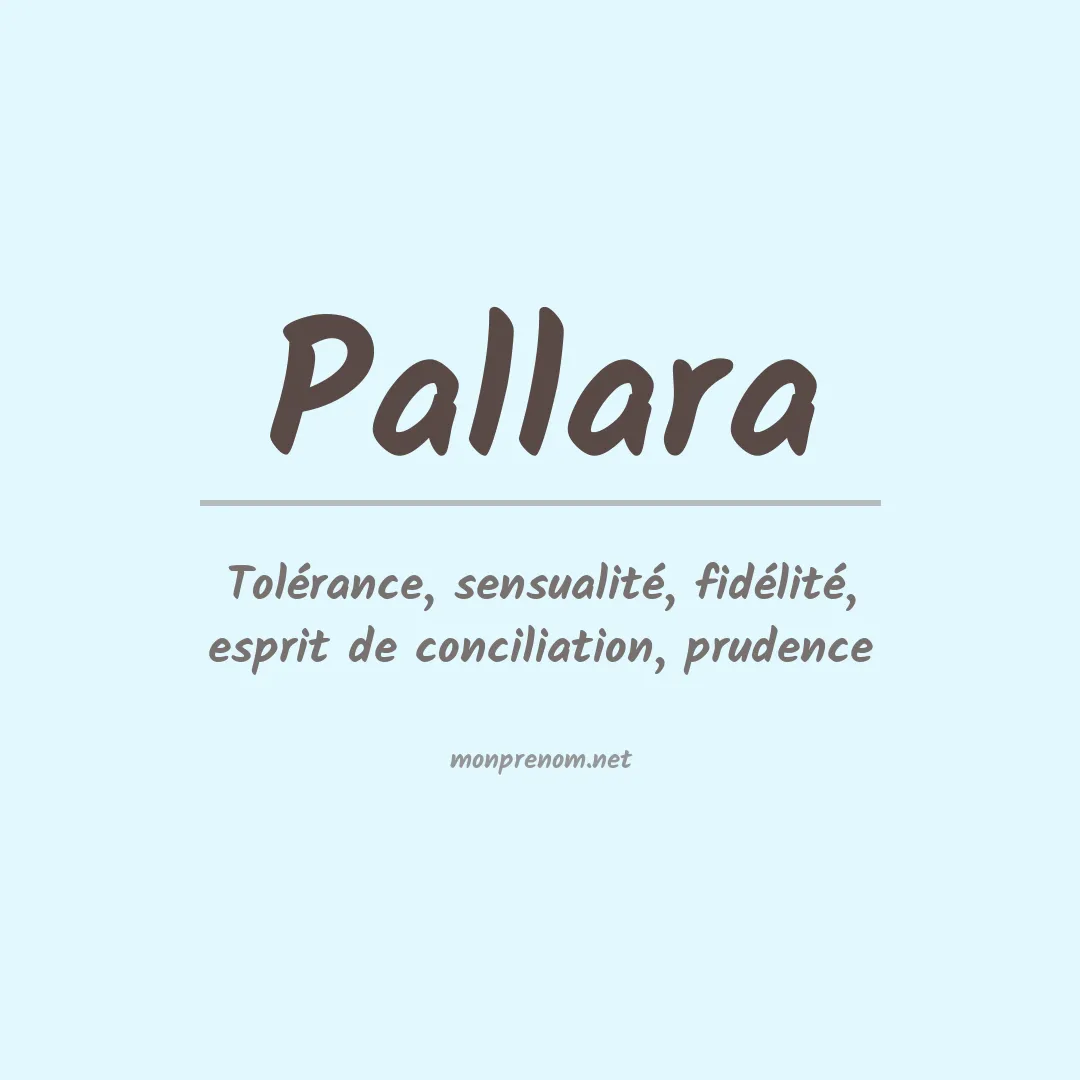 Signification du Prénom Pallara Signification du Prénom Pallara