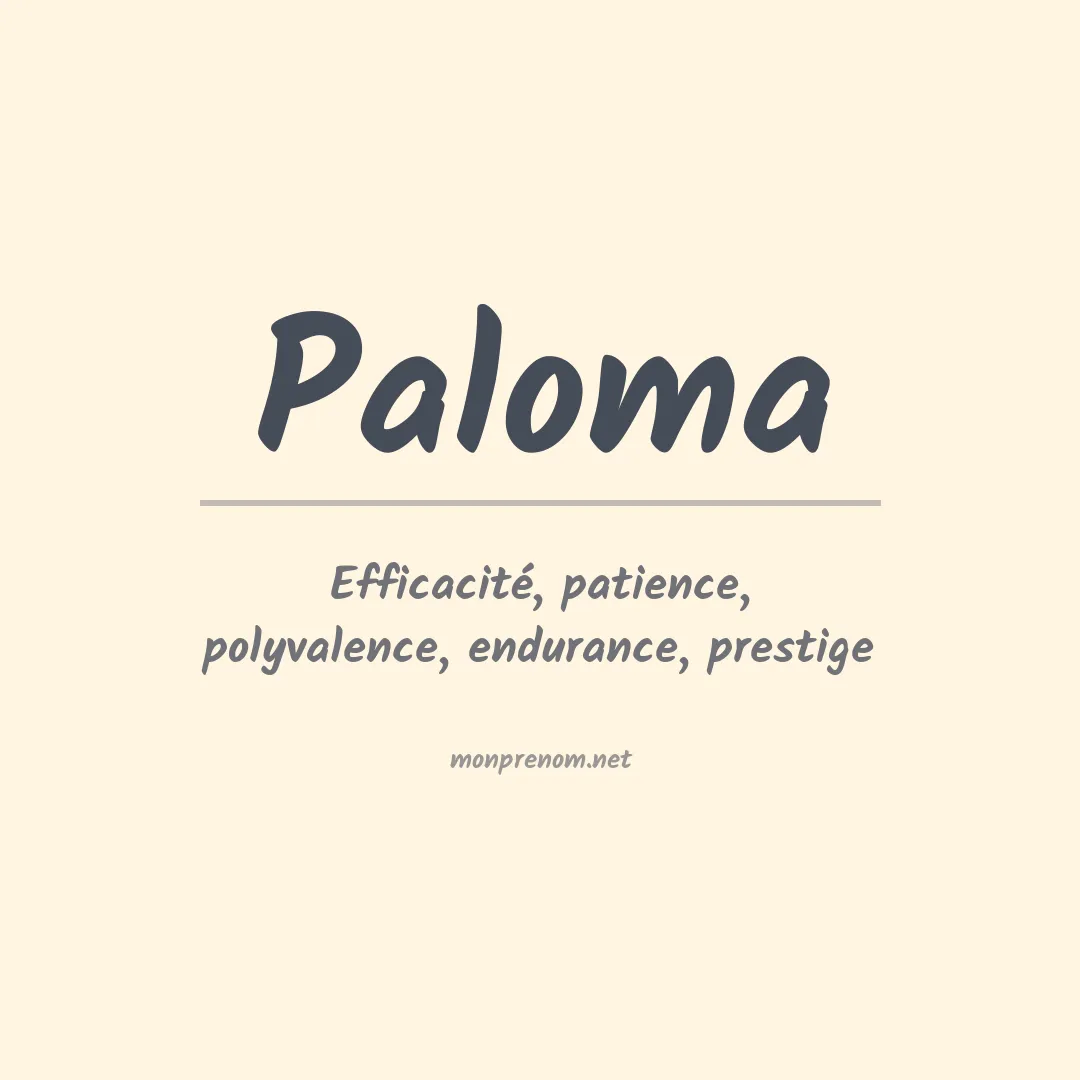 Signification du Prénom Paloma