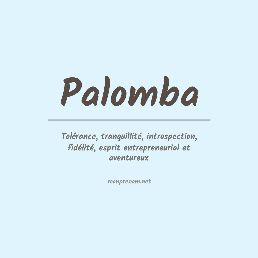 Signification du Prénom Palomba