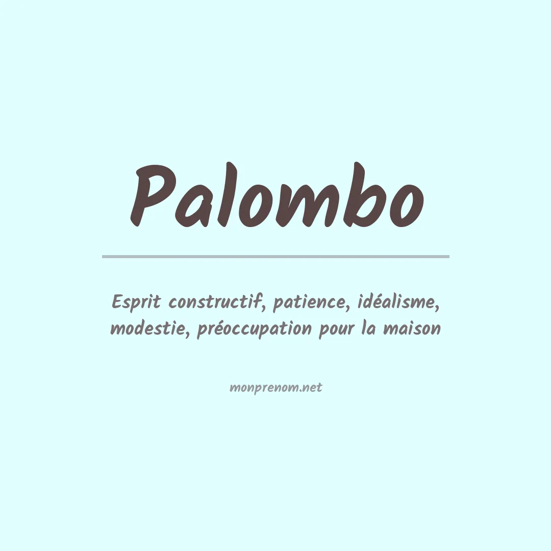 Signification du Prénom Palombo