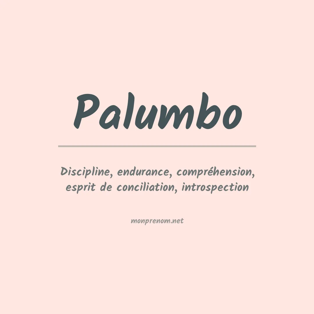 Signification du Prénom Palumbo