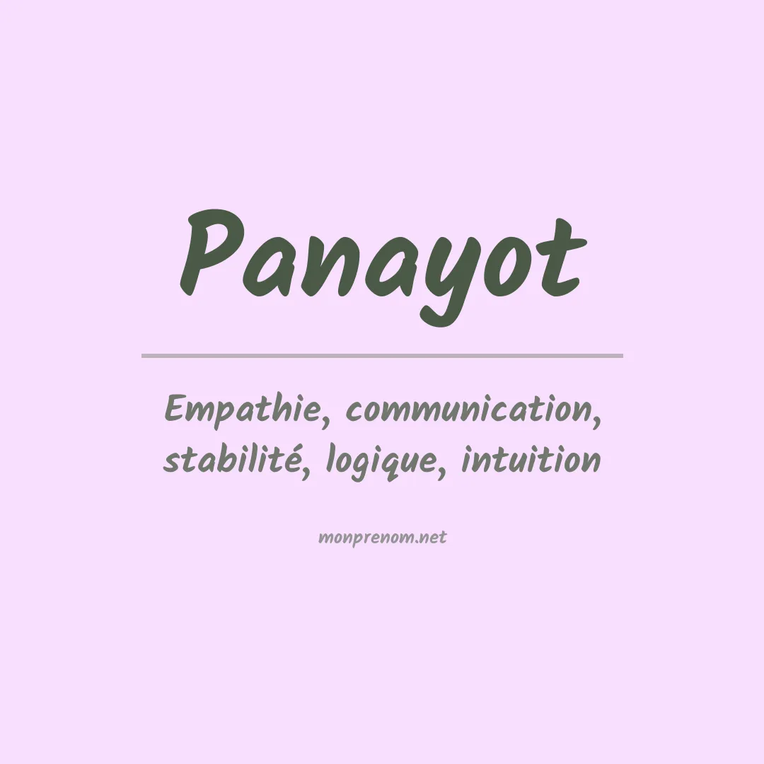 Signification du Prénom Panayot Signification du Prénom Panayot