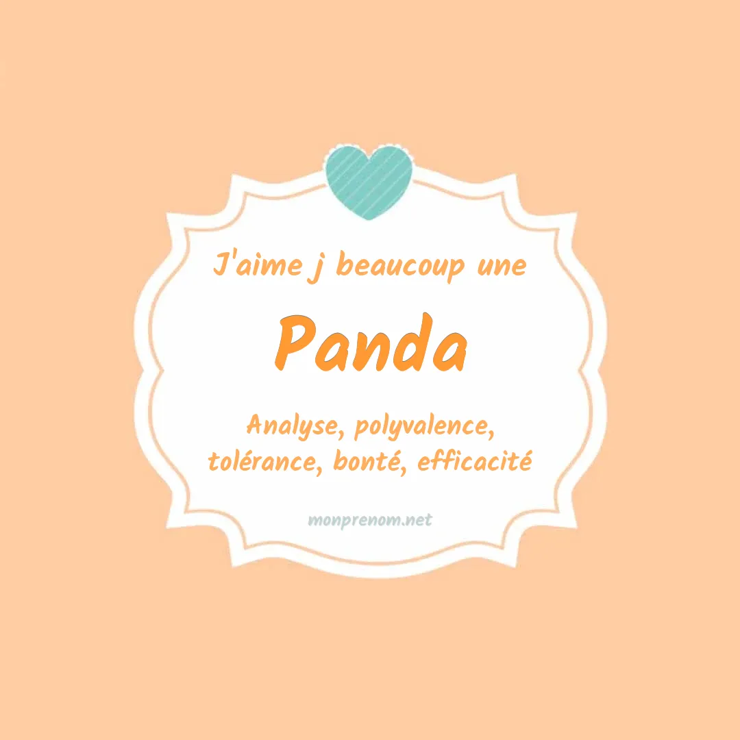 j'aime beaucoup Panda
