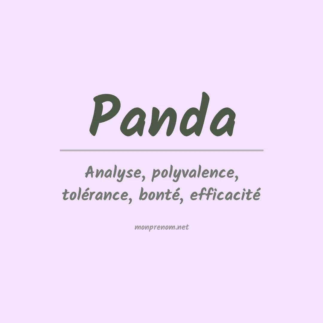Signification du Prénom Panda