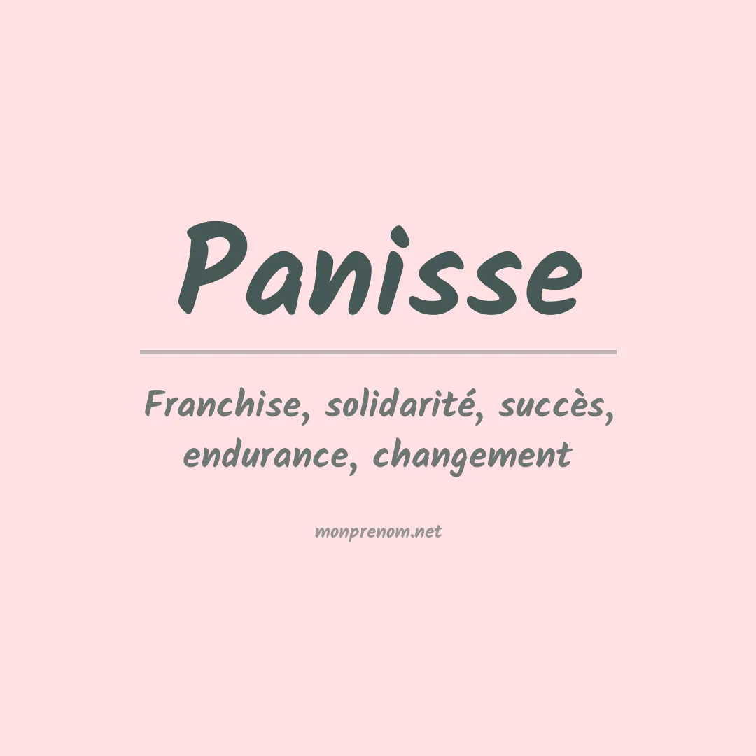 Signification du Prénom Panisse Signification du Prénom Panisse