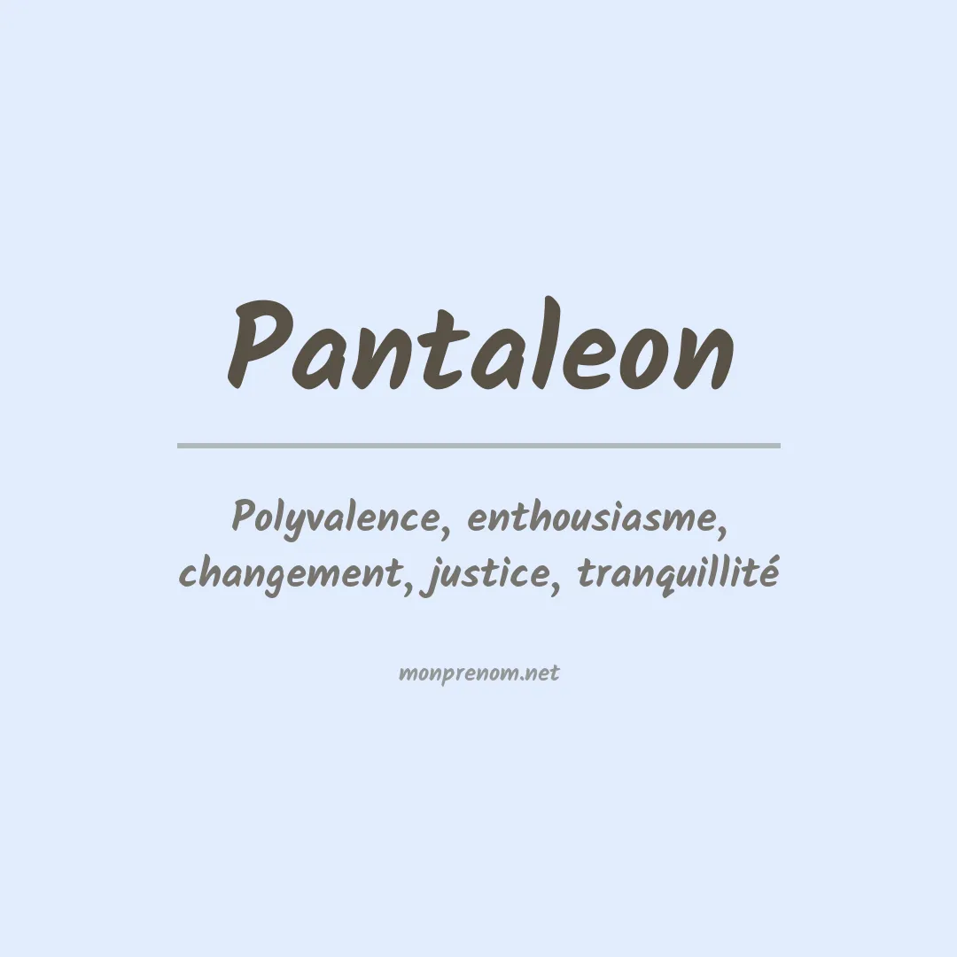 Signification du Prénom Pantaleon