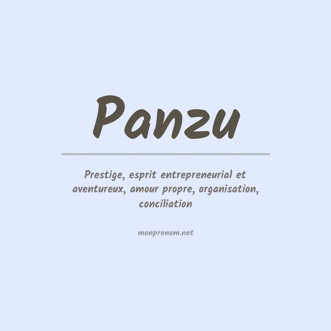 Signification du Prénom Panzu Signification du Prénom Panzu