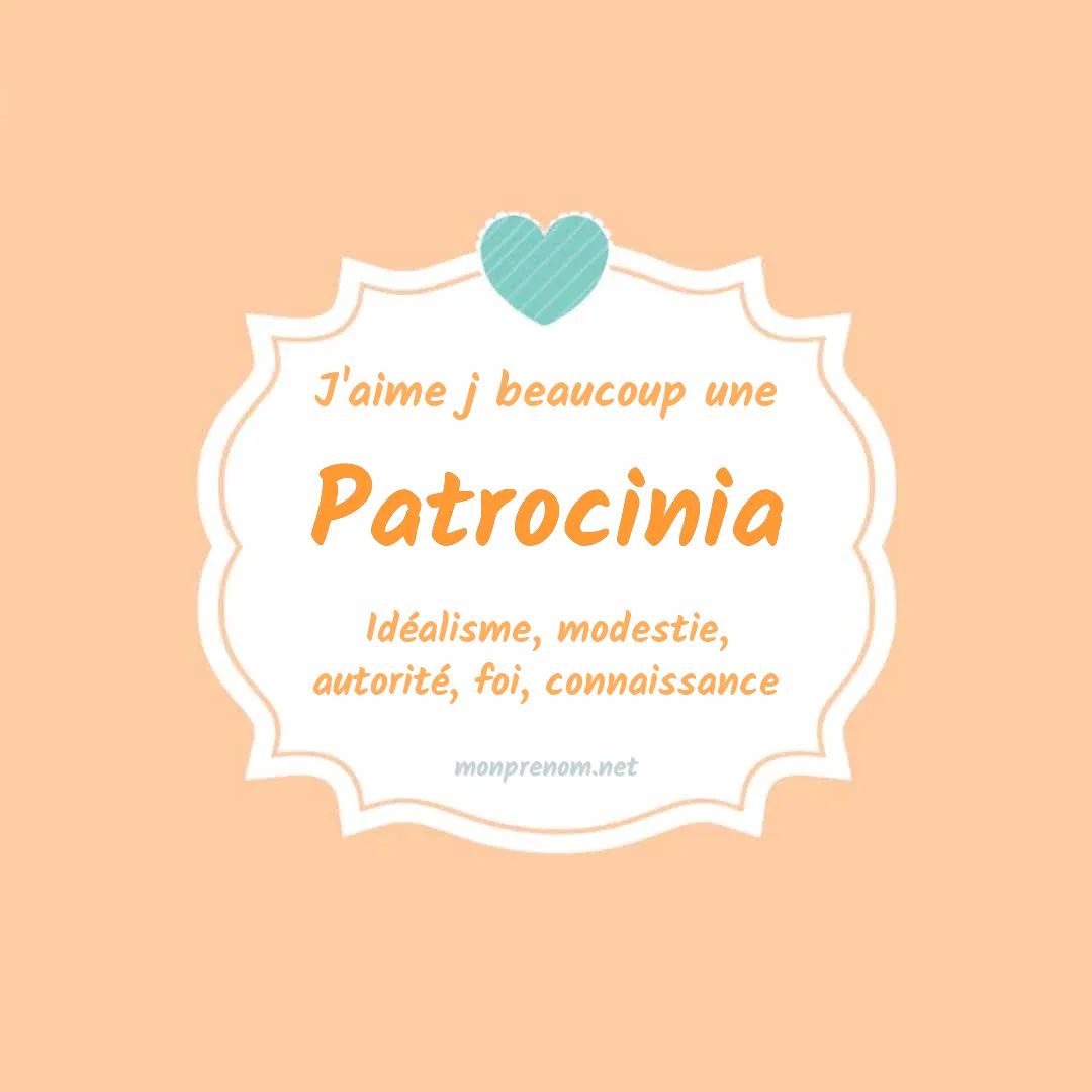 j'aime beaucoup Patrocinia