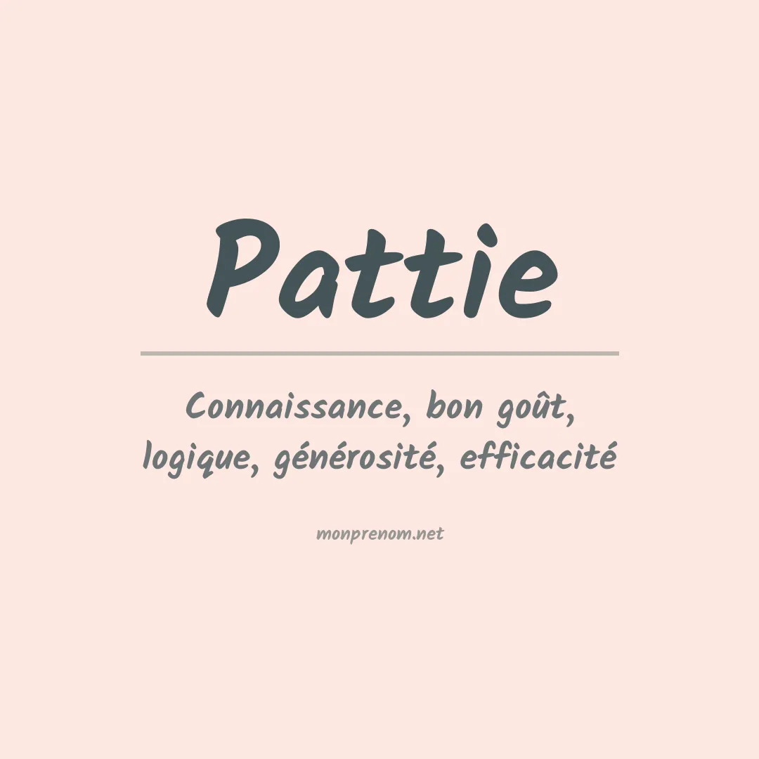 Signification du Prénom Pattie