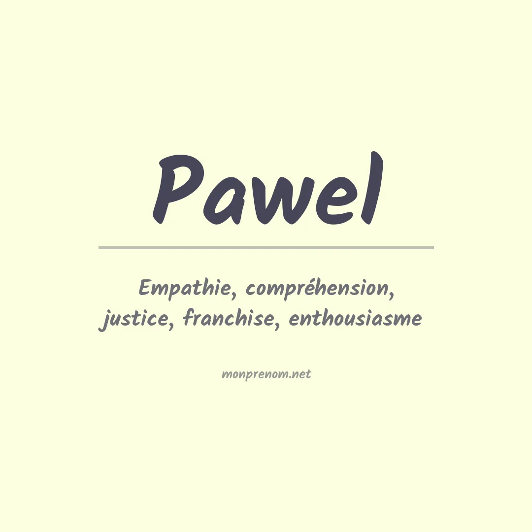 Signification du Prénom Pawel