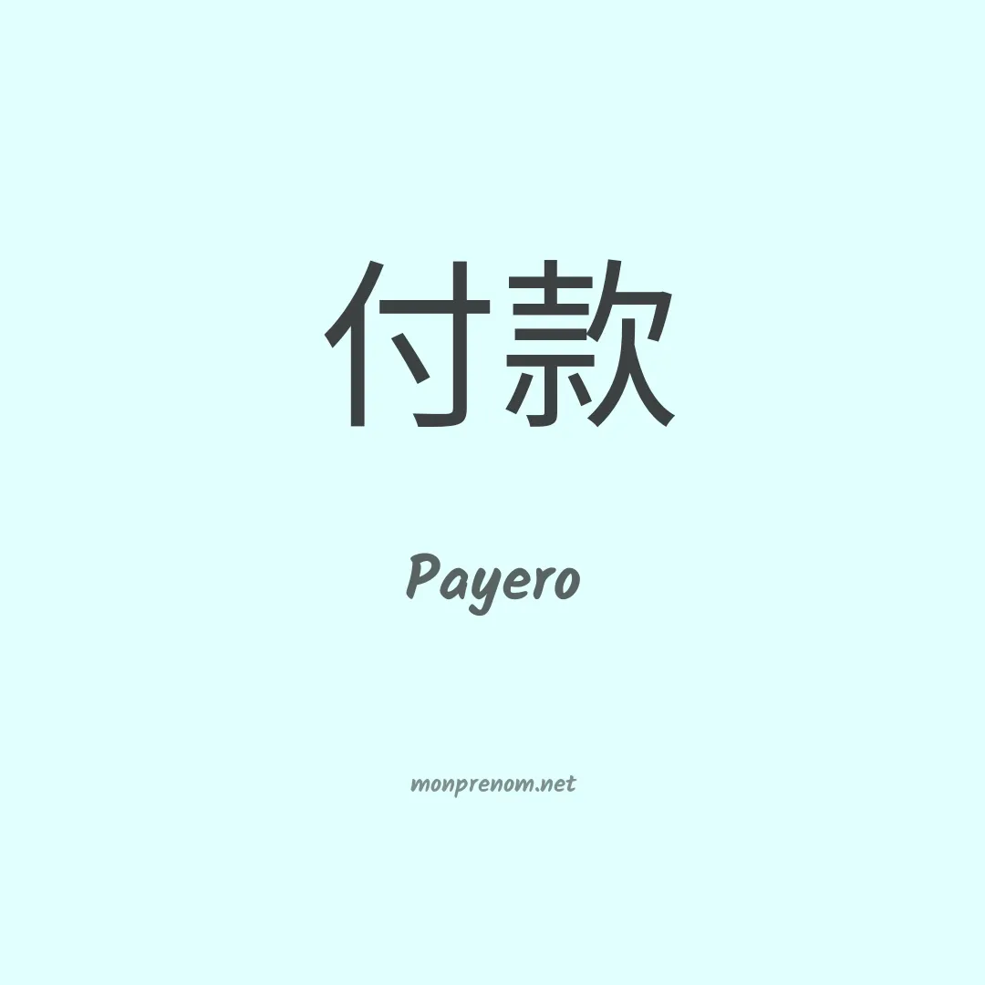 Payero en chino