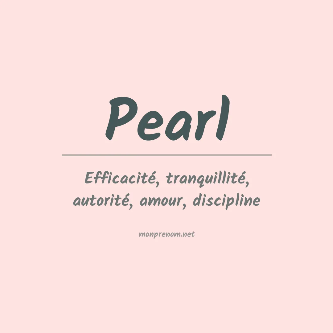 Signification du Prénom Pearl